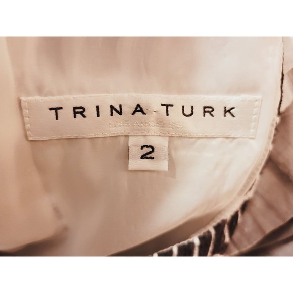Trina Turk tribal print sleeveless dress in black and white Size 2 - Picture 2 of 5